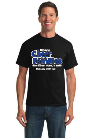 (16) - PC55 - Cheer Family T-Shirt - Black - bisonlogo.com